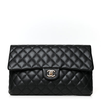 Chanel Caviar Quilted Flap Clutch Black 1 of 10