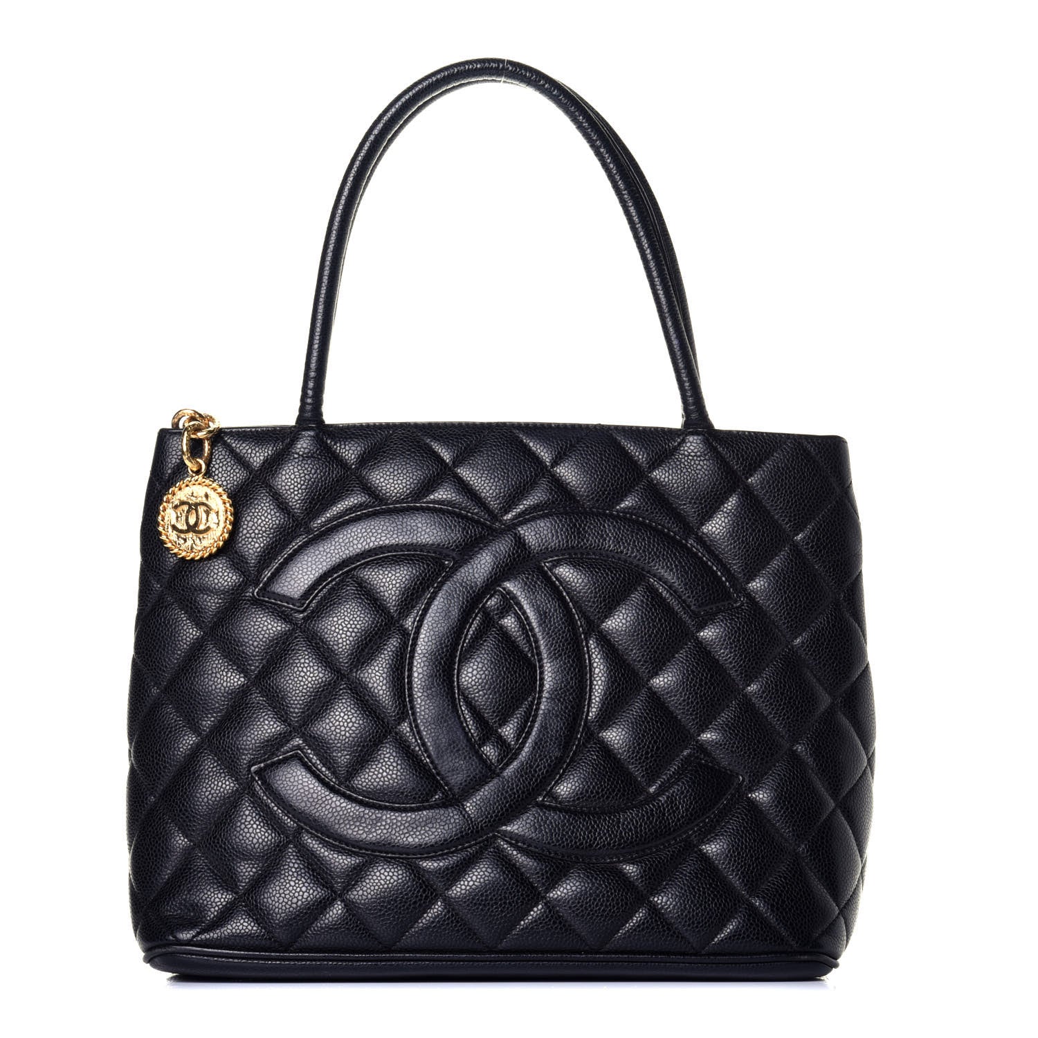 Chanel Caviar Quilted Medallion Tote Black 1 of 8