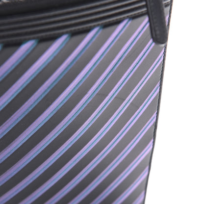 Chanel Calfskin Painted Chevron Embossed Large Boy Zip Pouch Black 7 of 11