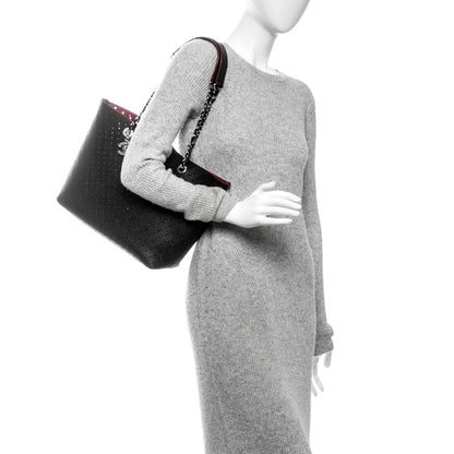 Chanel Perforated Grained Calfskin Large Shopping Tote Black 2 of 9