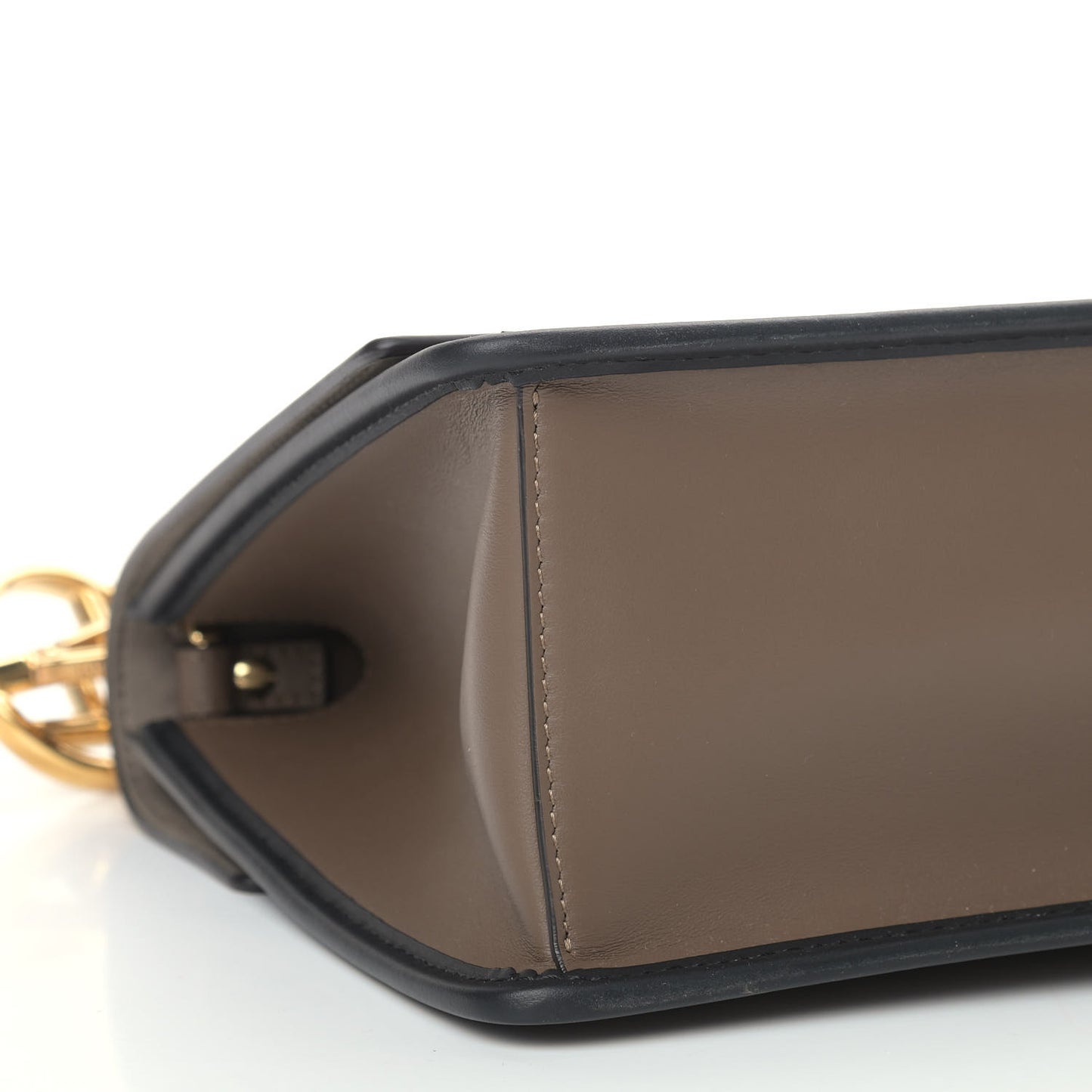 Vitello Century F is Fendi Bi-Color FF 1974 Embossed Kan I Shoulder Bag Maya Black
