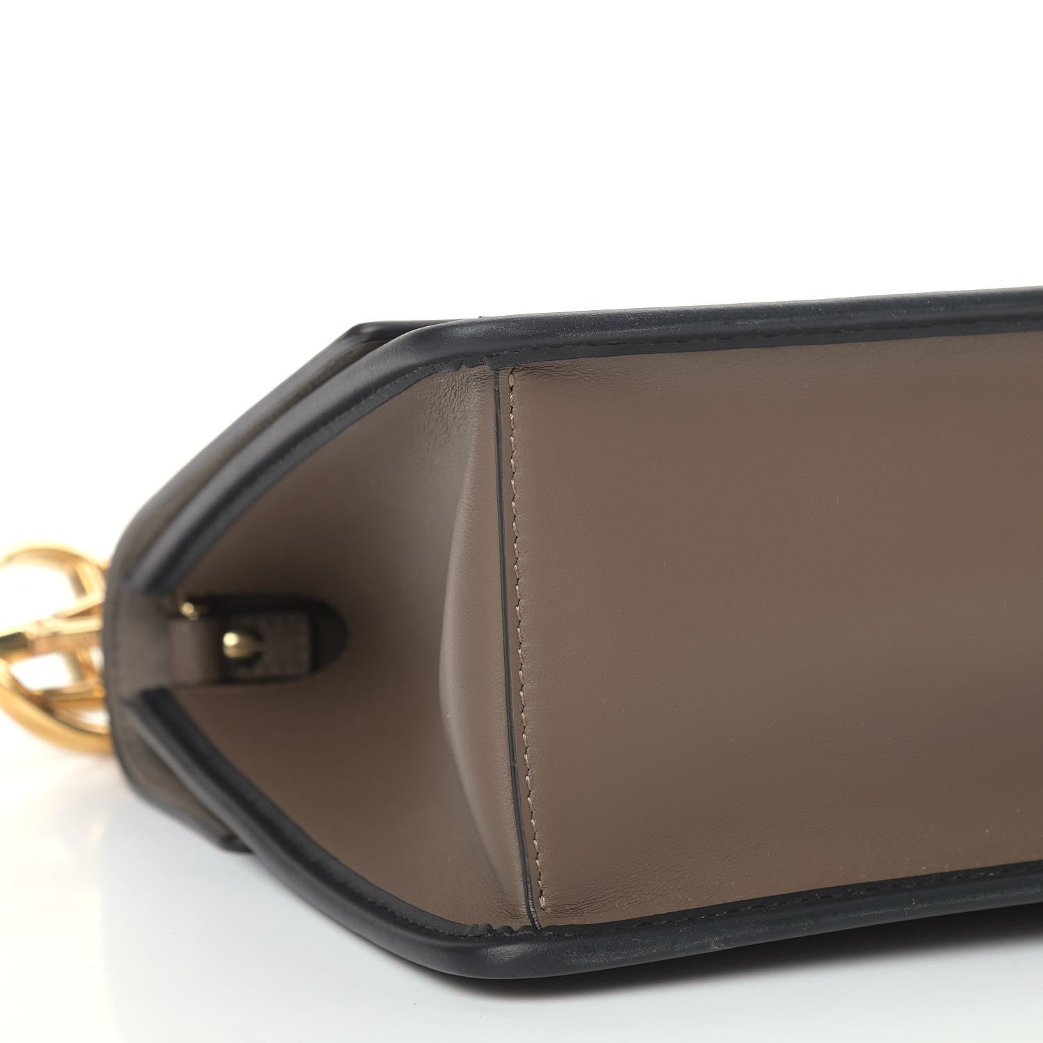 Fendi Vitello Century F is Fendi Bi-Color FF 1974 Embossed Kan I Shoulder Bag Maya Black 8 of 9