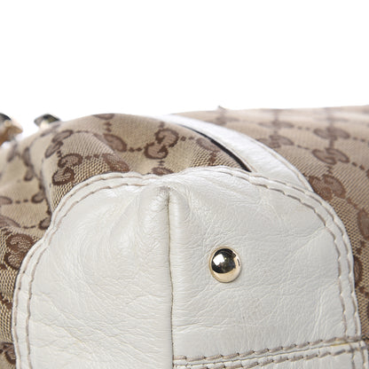 Gucci Monogram Equestrian Horseshoe Bowler White 10 of 19