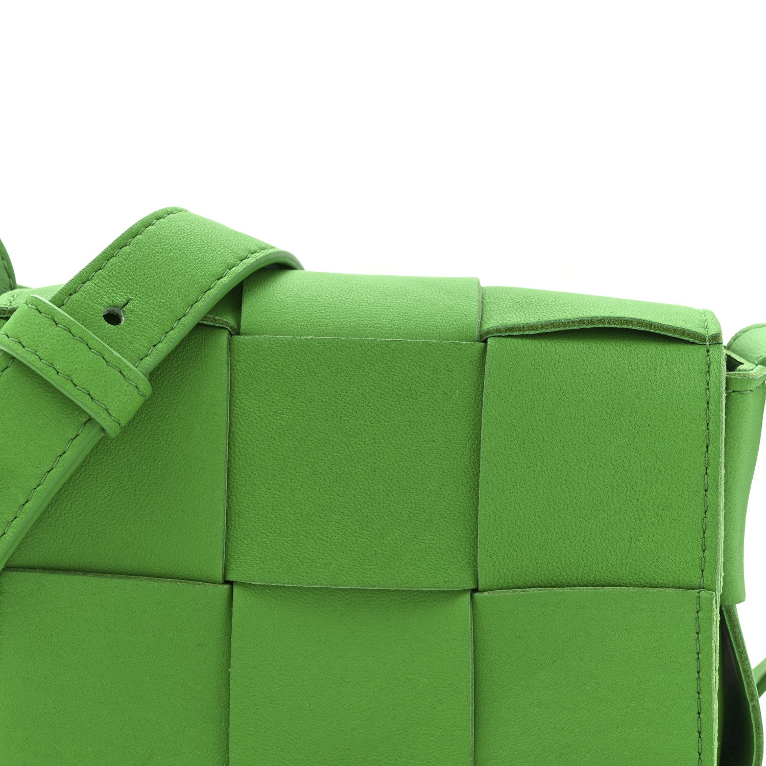 Bottega Veneta Lambskin Maxi Intrecciato Extra Mini Cassette Crossbody Bag Parakeet 7 of 9
