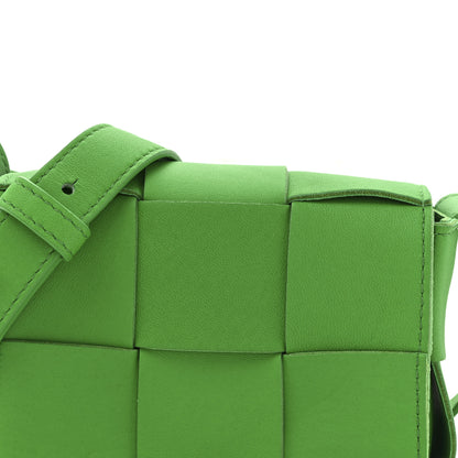 Bottega Veneta Lambskin Maxi Intrecciato Extra Mini Cassette Crossbody Bag Parakeet 7 of 9