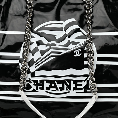 Chanel Vinyl Large La Pausa Bay Shopping Bag Black 8 of 10