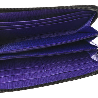 Fendi Zucca Spalmati Vitello Elite Zip Around Wallet Tobacco Viola 5 of 6