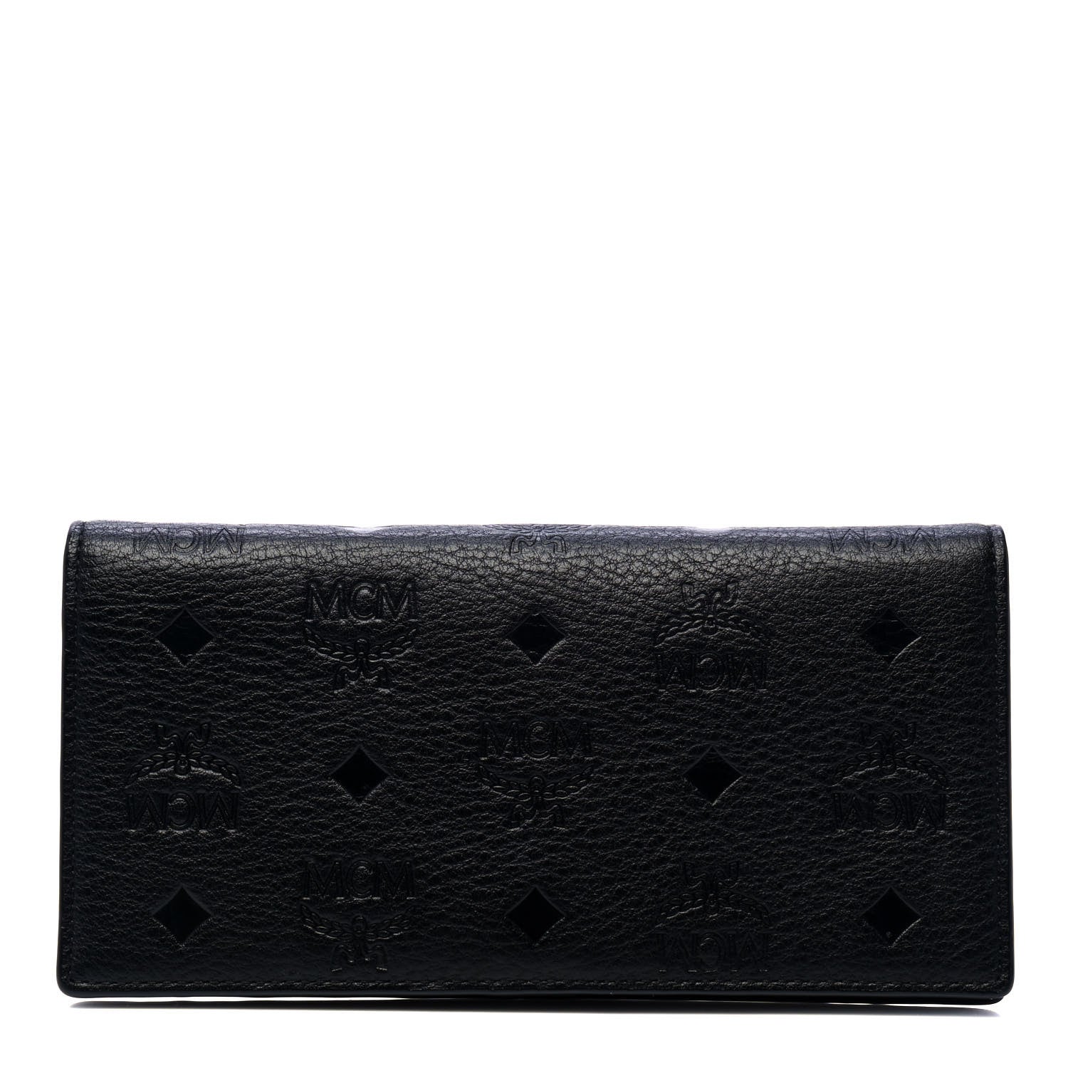 MCM Calfskin Ottomar Large Klara Two Fold Wallet Black 1 of 4