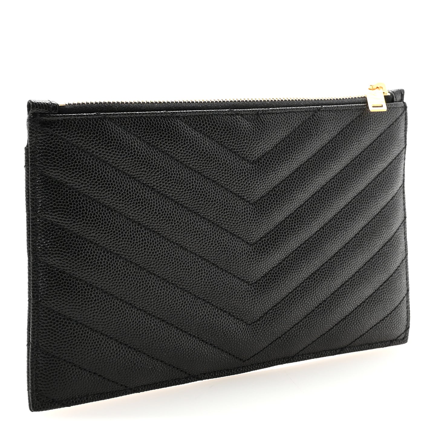 Grain De Poudre Chevron Monogram Bill Pouch Black