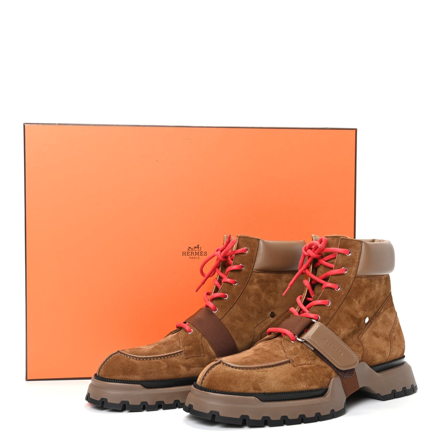Suede Calfskin Mens Bradley Ankle Boot 43.5 Brun Fume