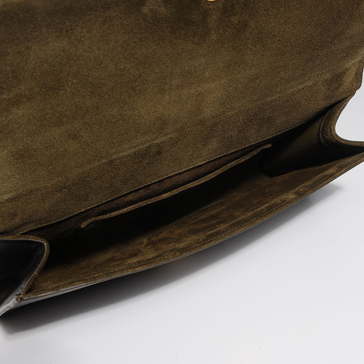 Calfskin Classic Y Clutch Brown