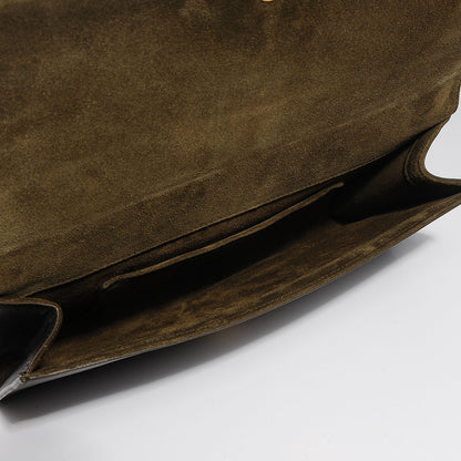 Saint Laurent Calfskin Classic Y Clutch Brown 5 of 8