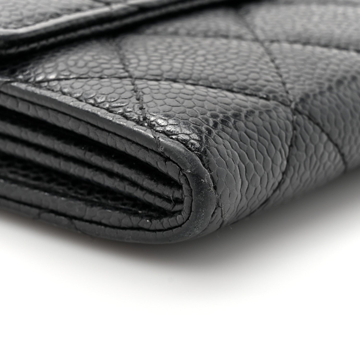 Chanel Caviar Quilted Large Gusset Flap Wallet Black 10 of 12
