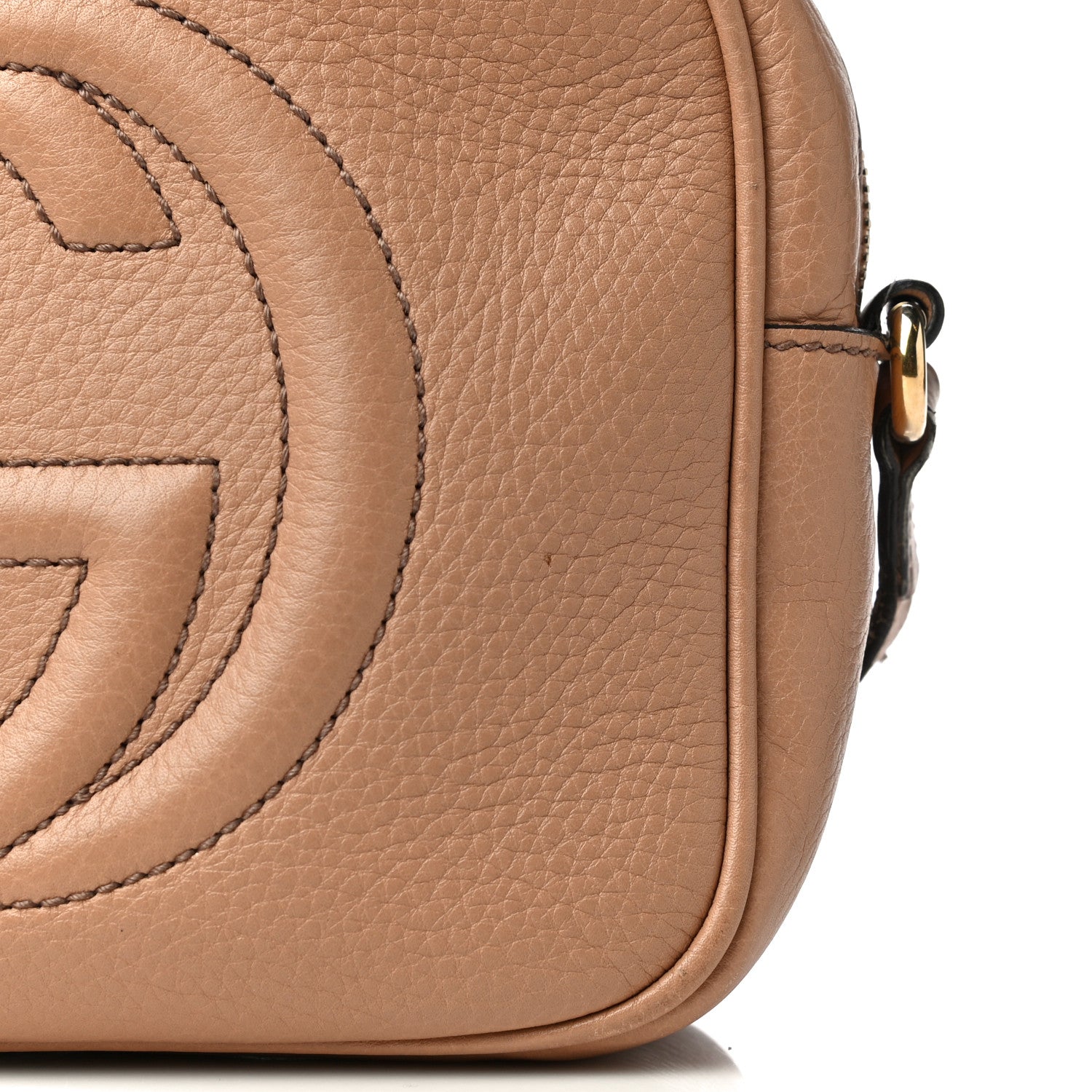 Gucci Pebbled Calfskin Small Soho Disco Bag Camelia 12 of 16