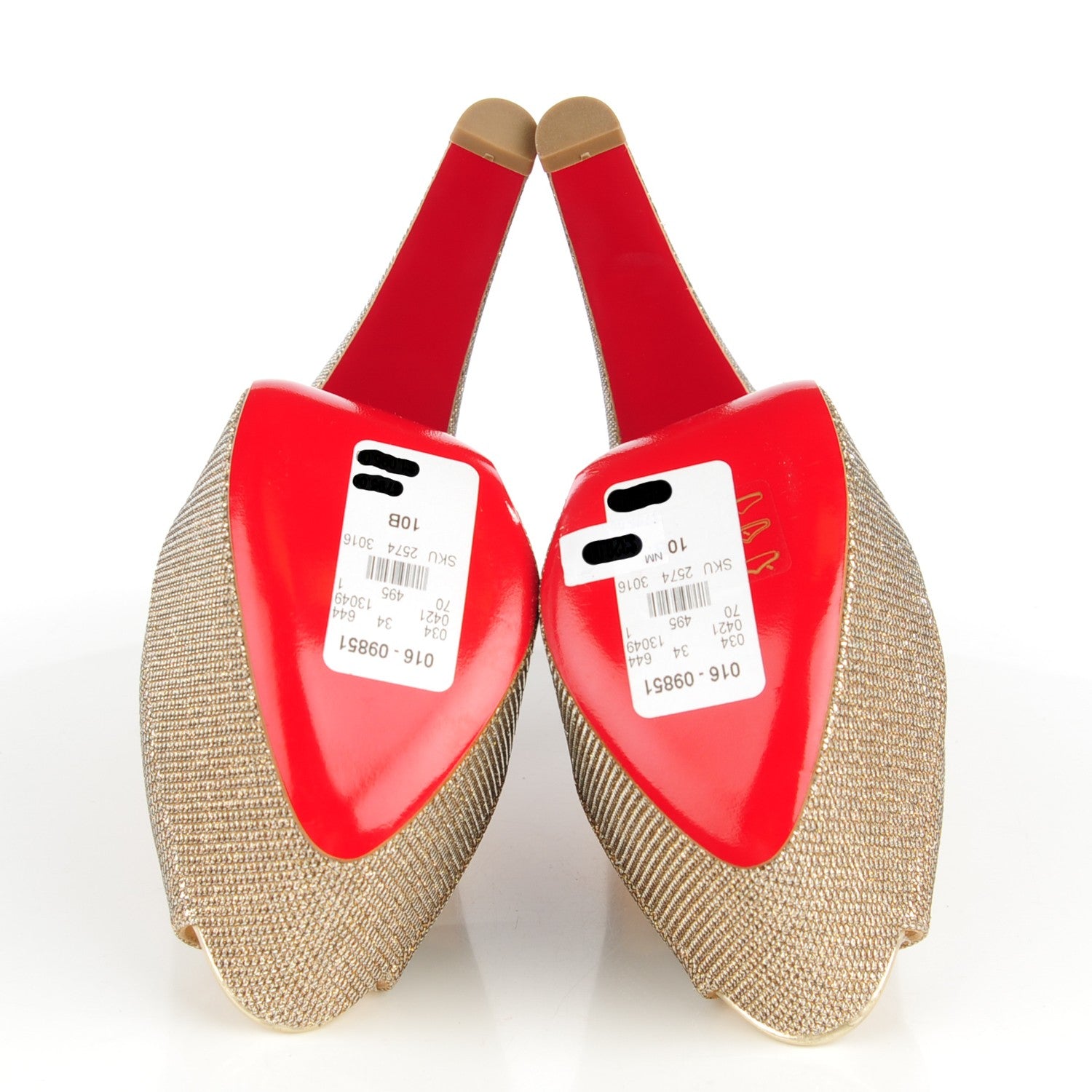 Christian Louboutin Glitter Fabric Altareva 160 Pumps 40 Gold 6 of 7