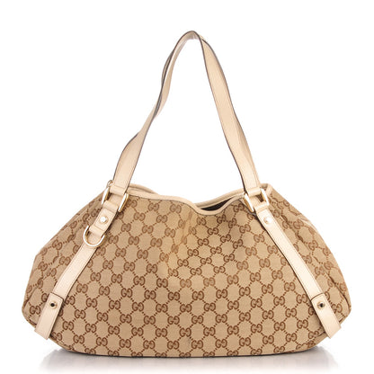 Gucci Monogram Medium Abbey Shoulder Bag Off White 1 of 8