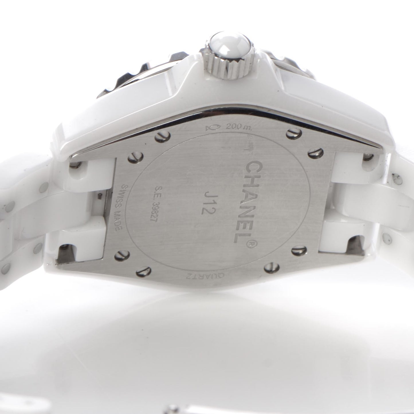 Stainless Steel Ceramic 33mm J12 Quartz Watch White