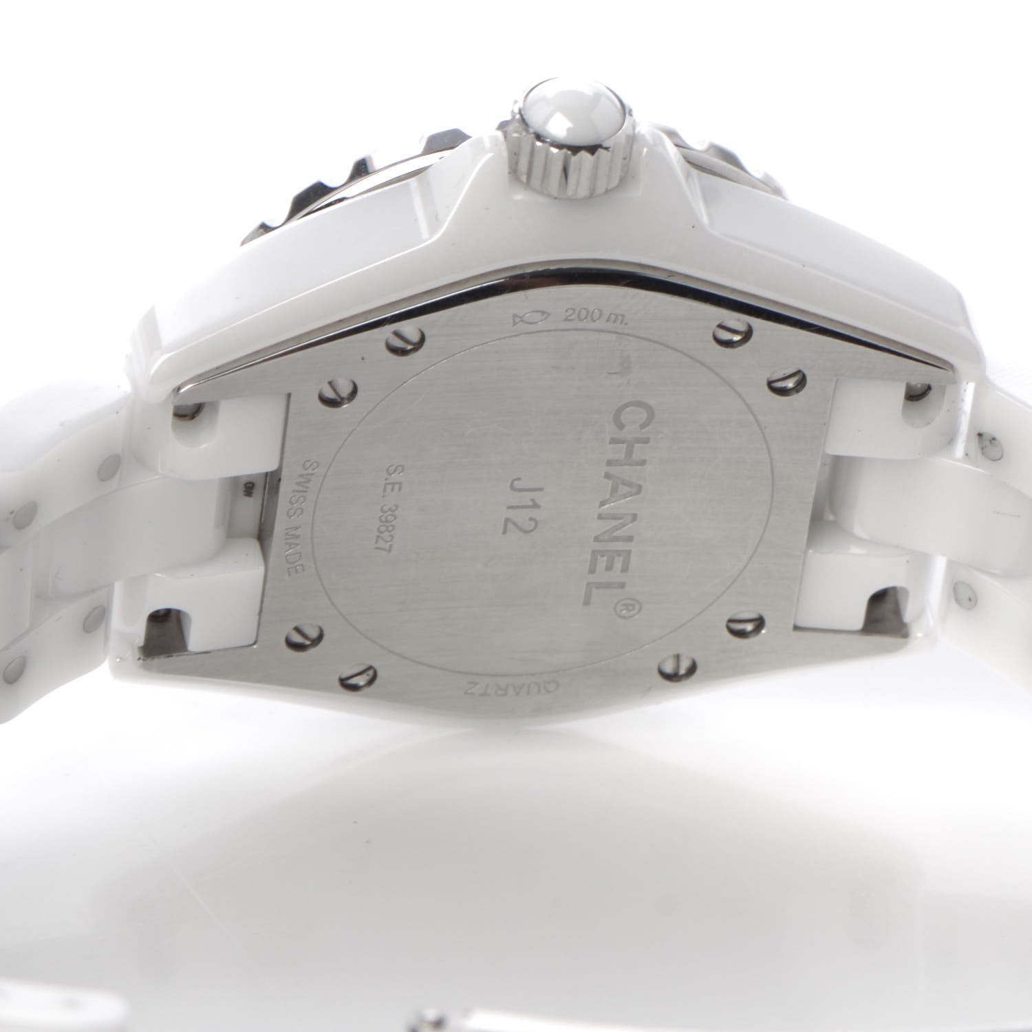 Chanel Stainless Steel Ceramic 33mm J12 Quartz Watch White 6 of 7