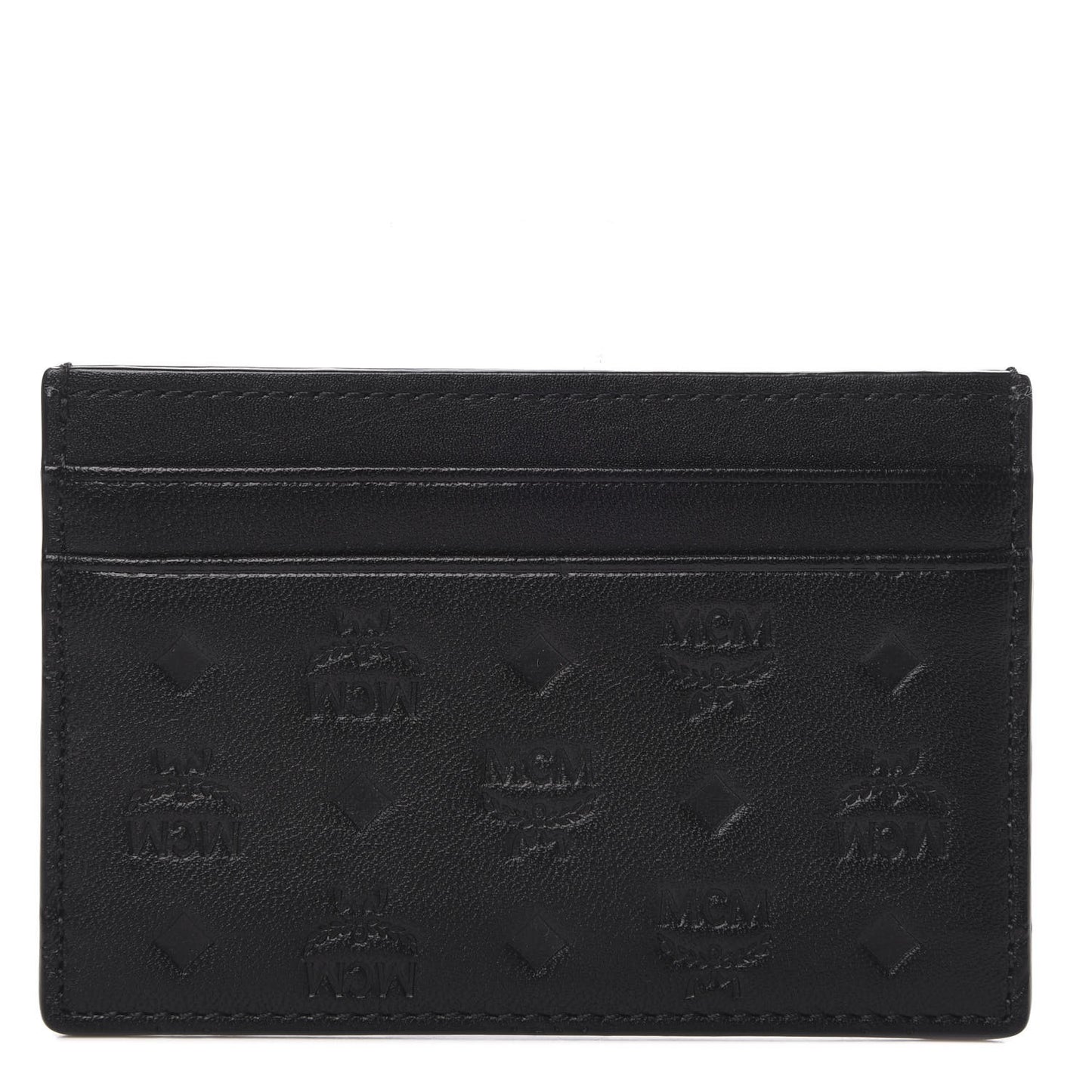 Calfskin Ottomar Monogram Card Case Black