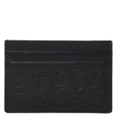 MCM Calfskin Ottomar Monogram Card Case Black 1 of 8