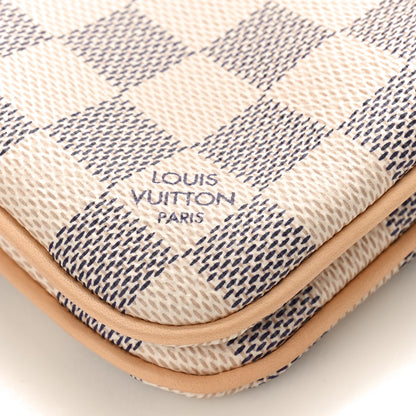 Louis Vuitton Damier Azur Double Zip Pochette 9 of 10
