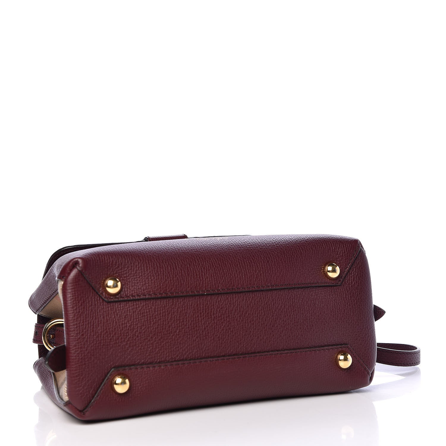 Burberry Derby Calfskin House Check Small Camberley Mahogany Red 4 of 26