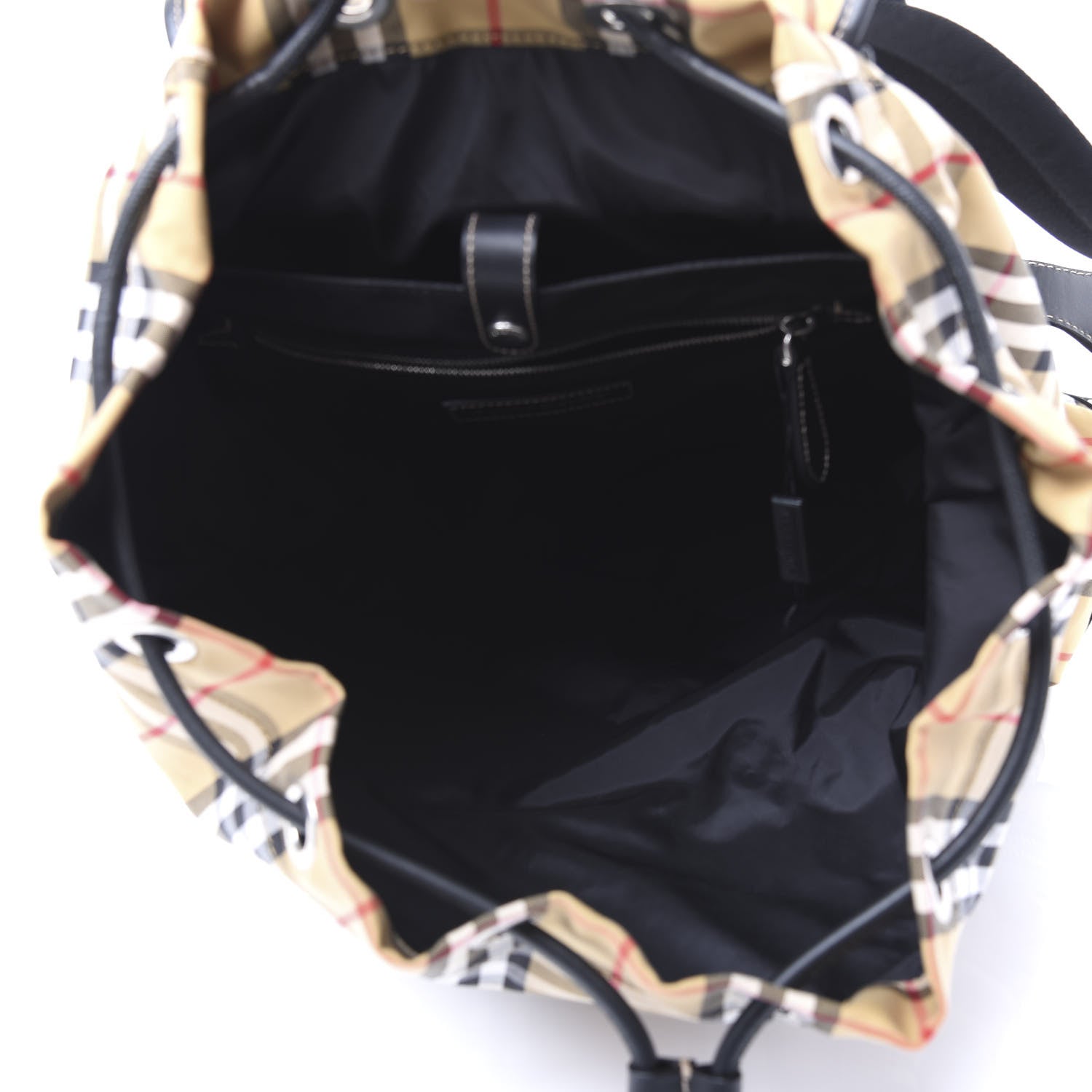 Burberry Canvas Vintage Check Large Rucksack Backpack Antique Yellow 4 of 9