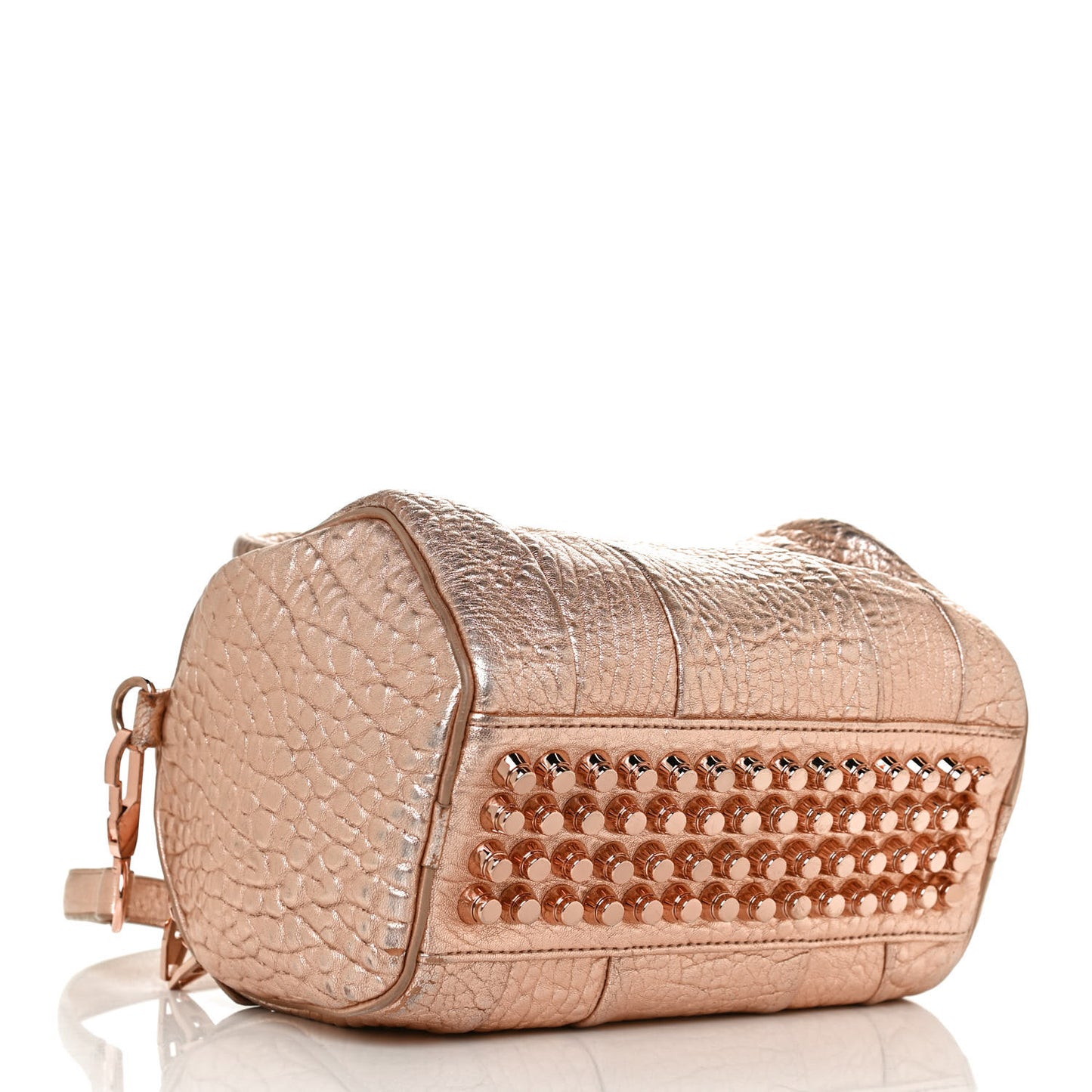 Metallic Pebbled Lambskin Rockie Rose Gold Hardware