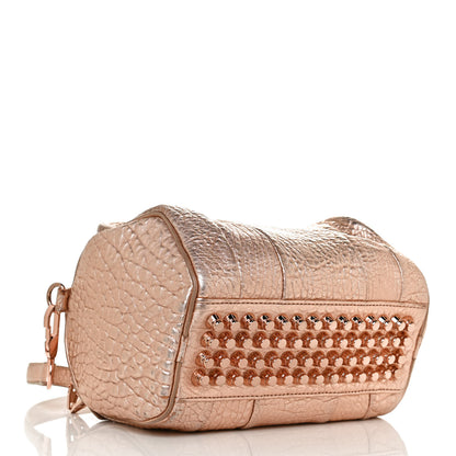 Alexander Wang Metallic Pebbled Lambskin Rockie Rose Gold Hardware 4 of 11