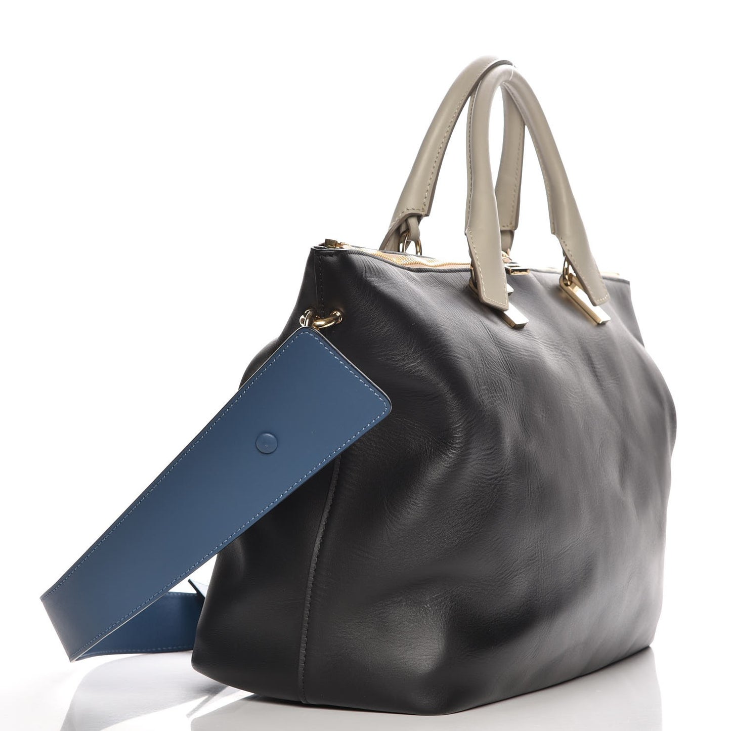 Smooth Calfskin Large Baylee Tote Black