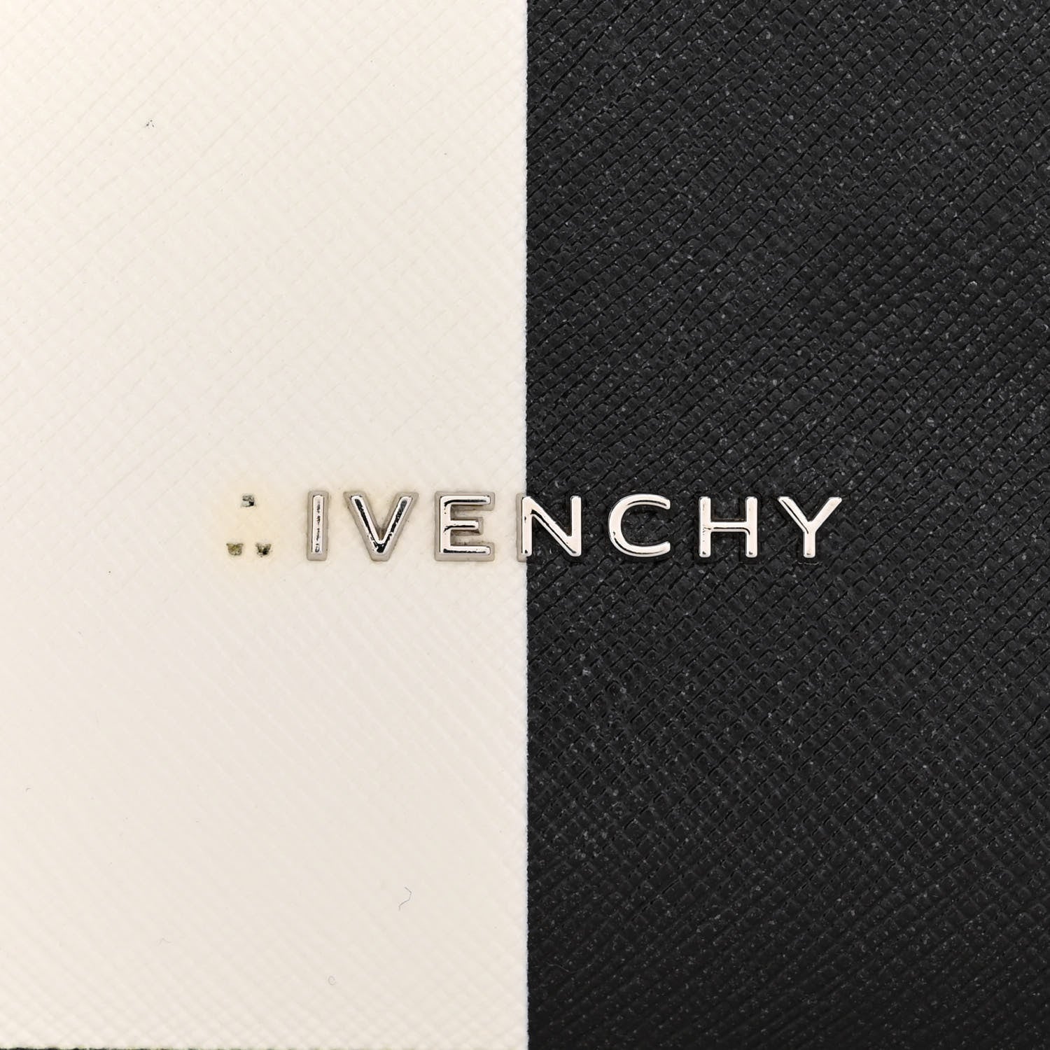 Givenchy Calfskin Logo Checkered Print Stargate Shopper Tote Black White 6 of 16