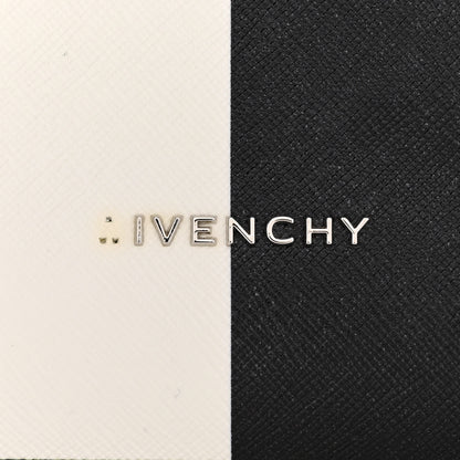 Givenchy Calfskin Logo Checkered Print Stargate Shopper Tote Black White 6 of 16