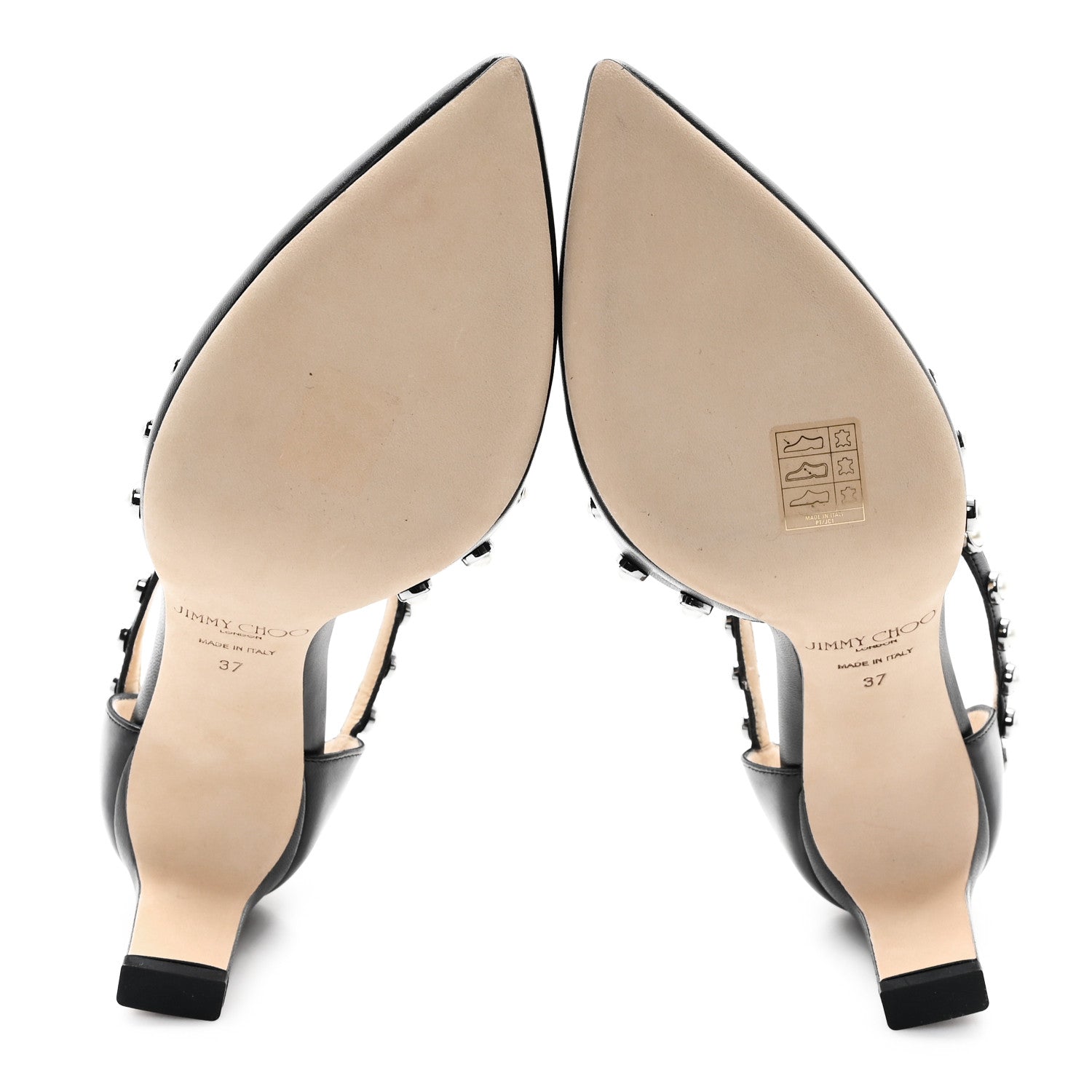 Jimmy Choo Nappa Pearl Leema 65 Pumps 37 Black 6 of 9