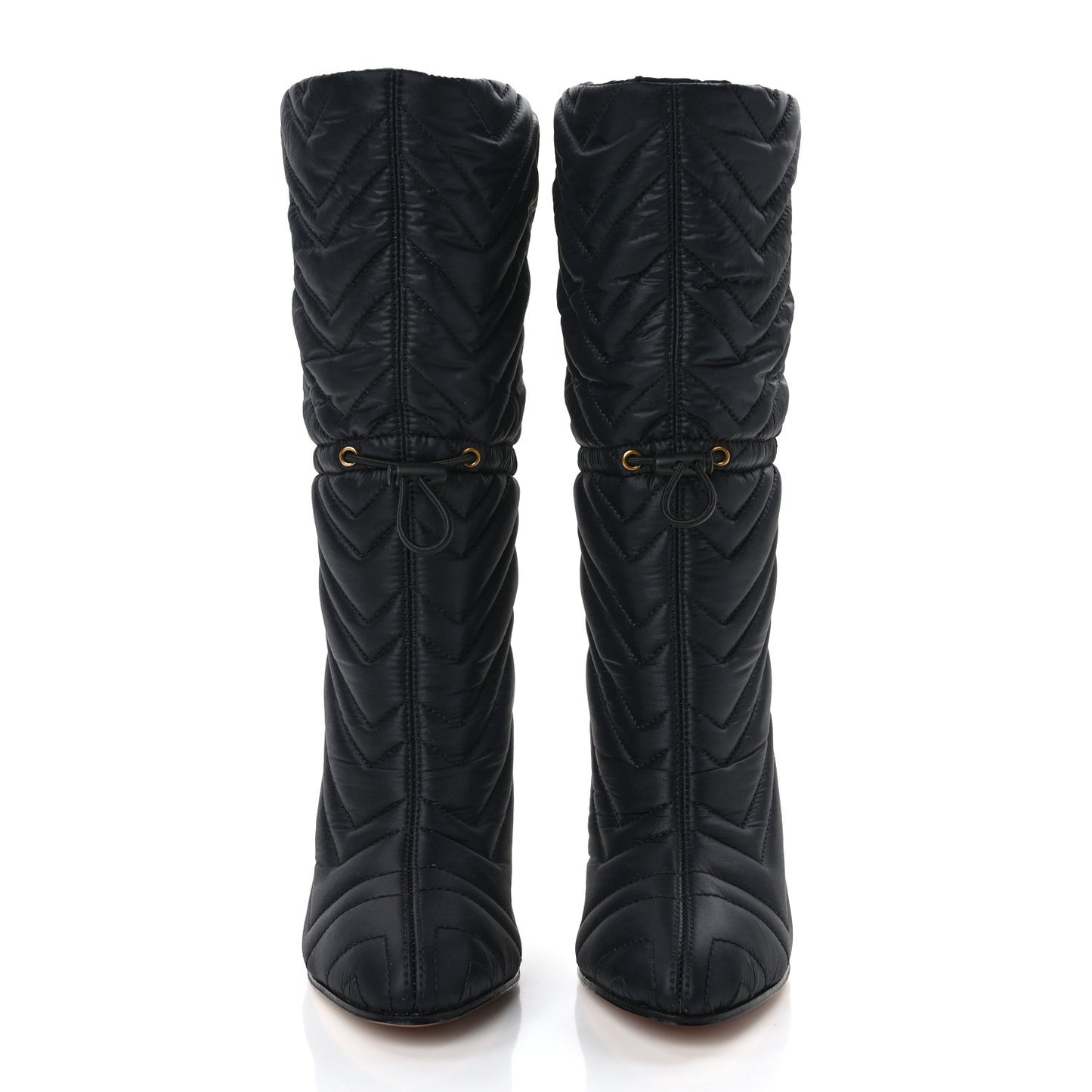 Nylon GG Matelasse 95mm Ankle Boots 35 Black