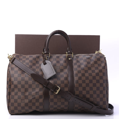 Louis Vuitton Damier Ebene Keepall Bandouliere 45 10 of 10