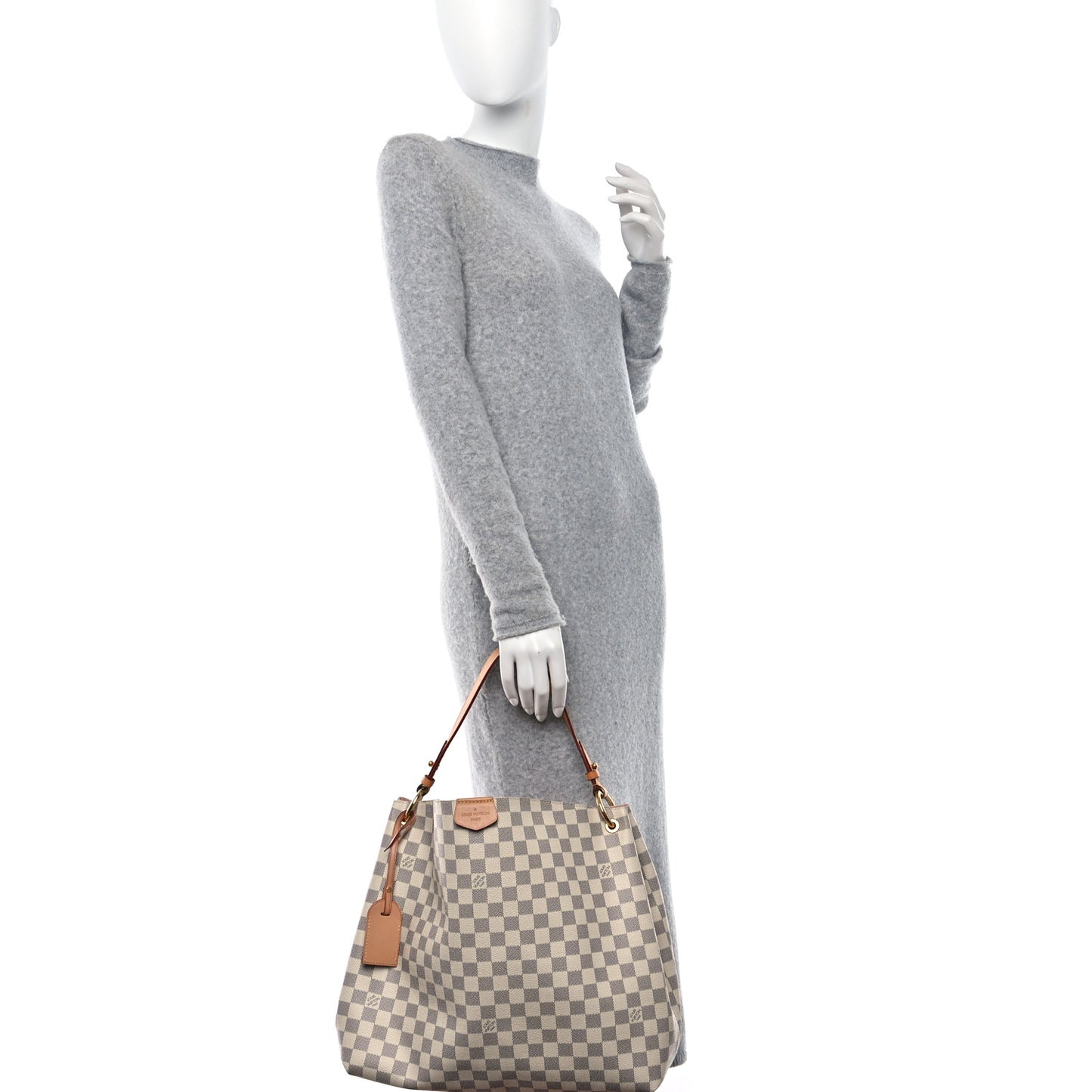 Damier Azur Graceful MM Rose Ballerine