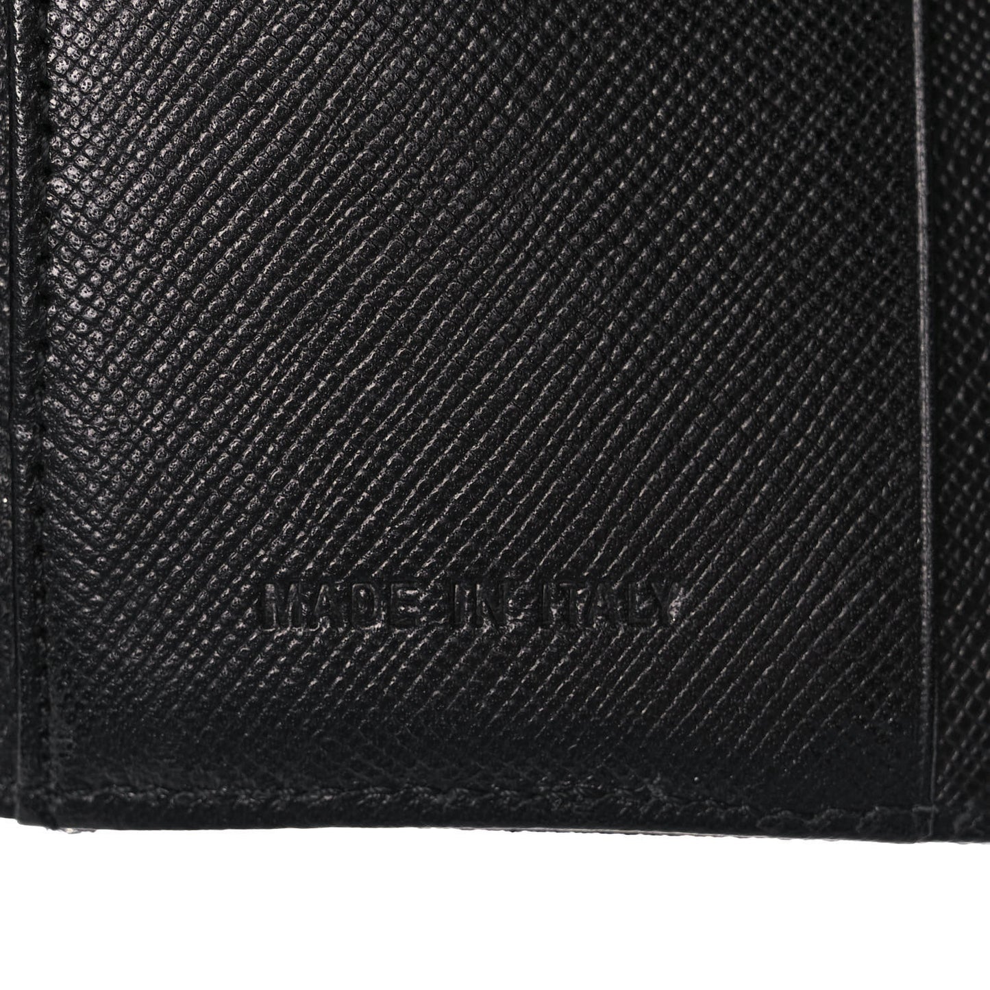 Tessuto Nylon Tri-Fold Compact Wallet Black