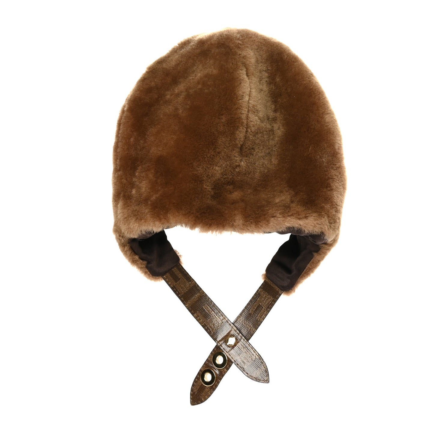 Shearling Zucca Hat Brown