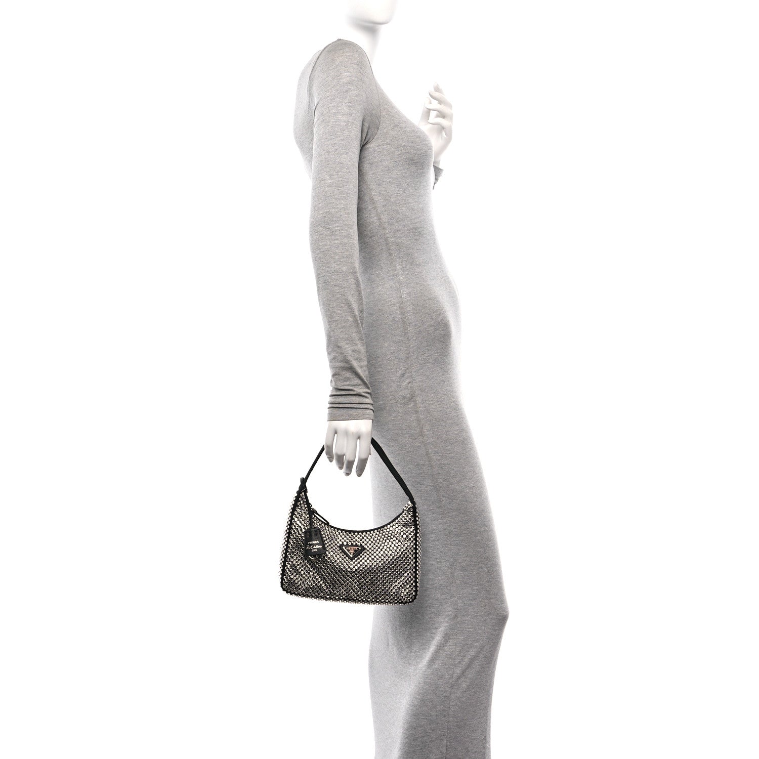 Prada Satin Crystal Mini Re-Edition 2000 Bag Cristal 2 of 10