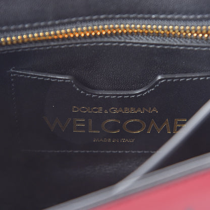 Dolce & Gabbana Calfskin Graffiti Printed Welcome Satchel Rosso Multicolor 6 of 9