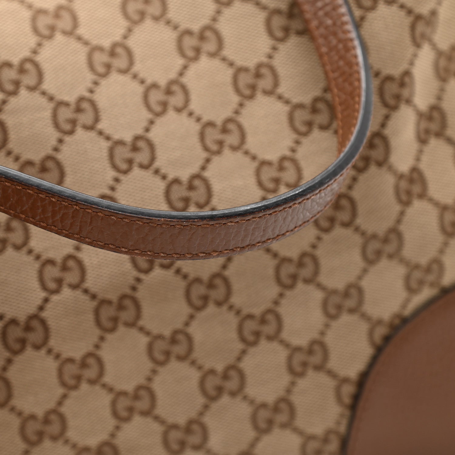 Gucci Monogram Medium Bree Zippered Tote Beige Tabacco 14 of 14