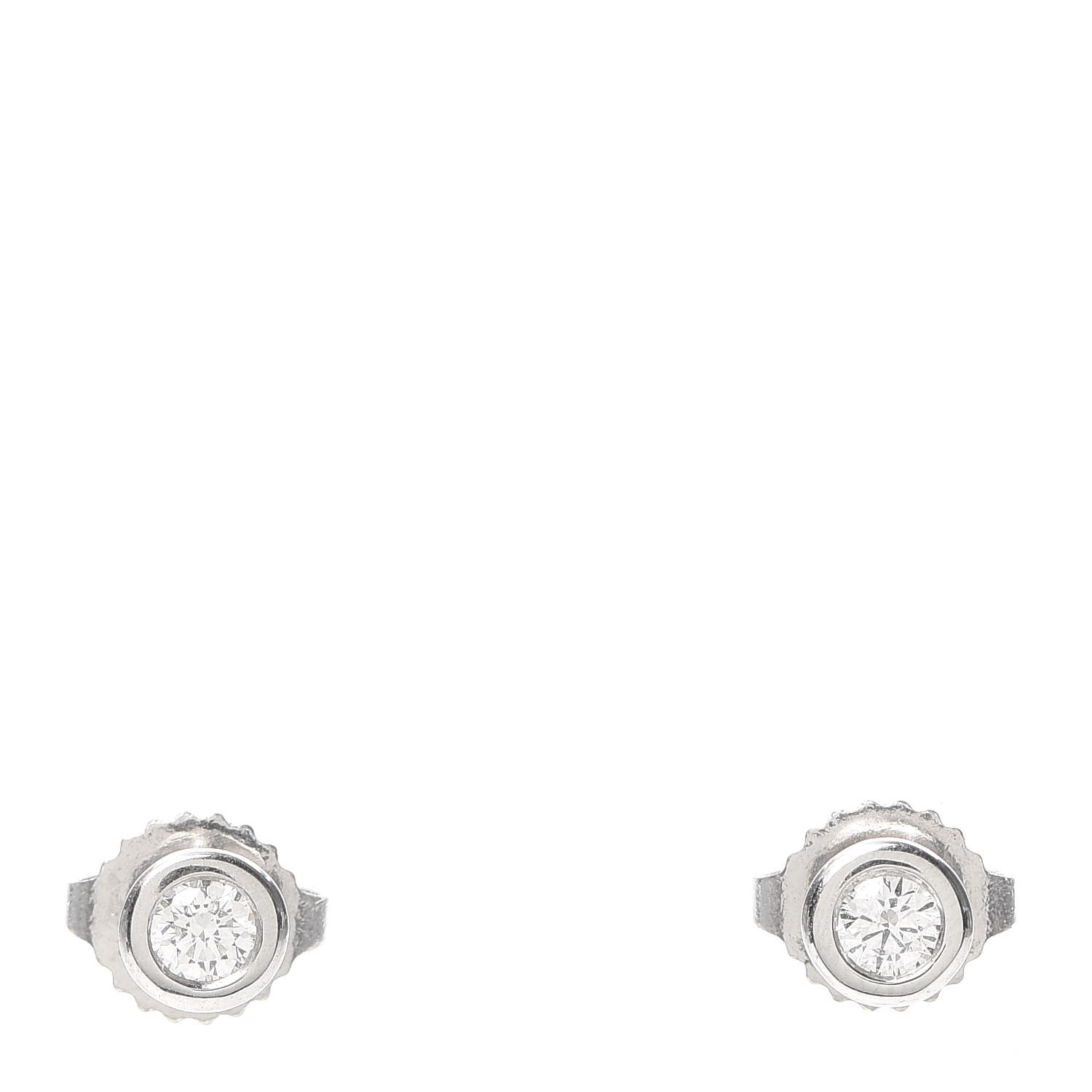 Tiffany Platinum Diamond .16ctw Elsa Peretti Diamonds By The Yard Earrings 1 of 5