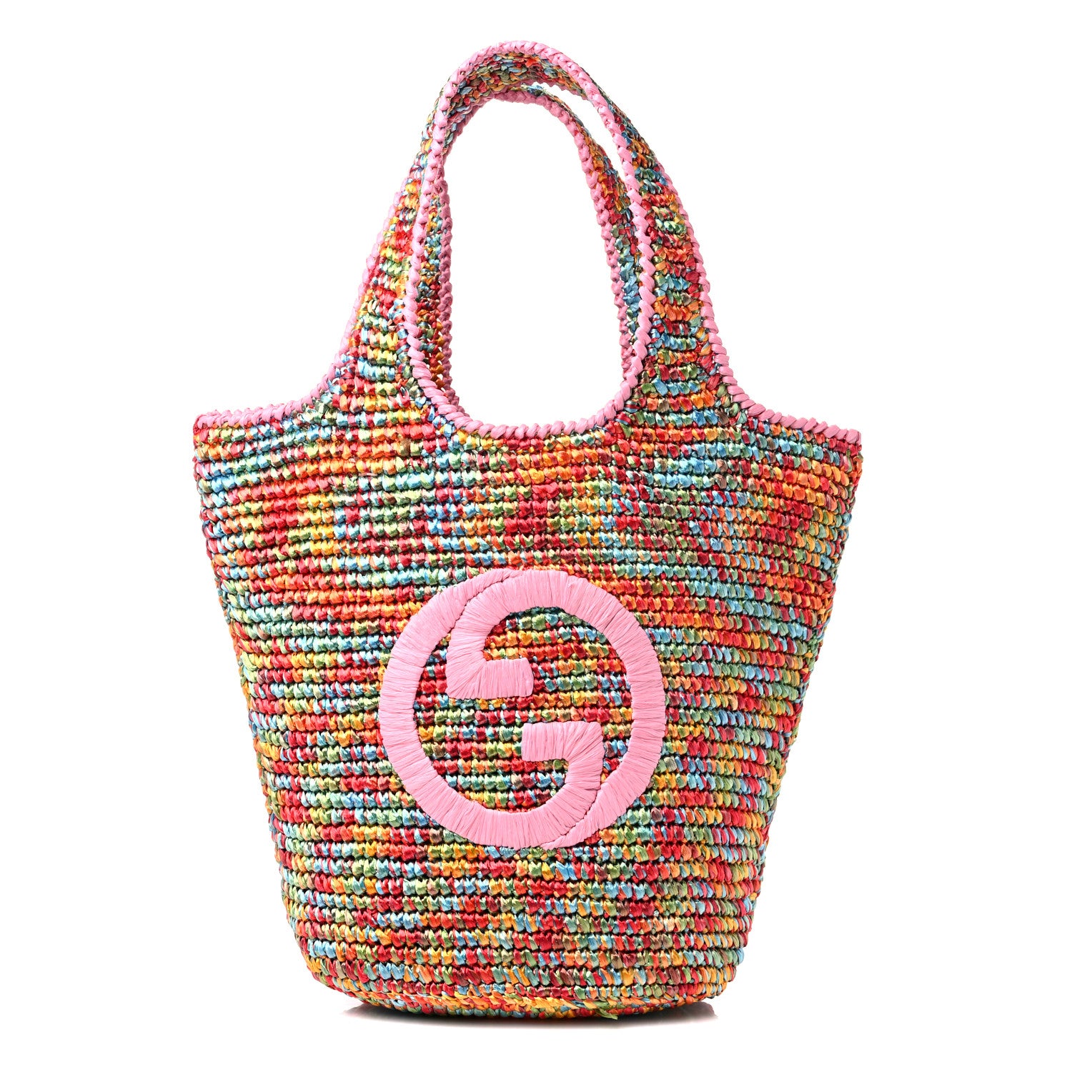 Gucci Raffia Mini Blondie Tote Multicolor 1 of 9