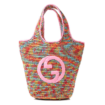 Gucci Raffia Mini Blondie Tote Multicolor 1 of 9