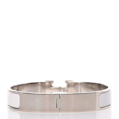 Hermes Enamel Narrow Clic Clac H Bracelet GM White 3 of 4