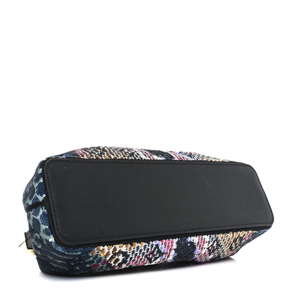 Louis Vuitton Calfskin Monogram Sequin LV Cafe Clutch Multicolor 4 of 9