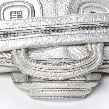 Givenchy Crinkled Patent Large Nightingale Silver 9 of 15