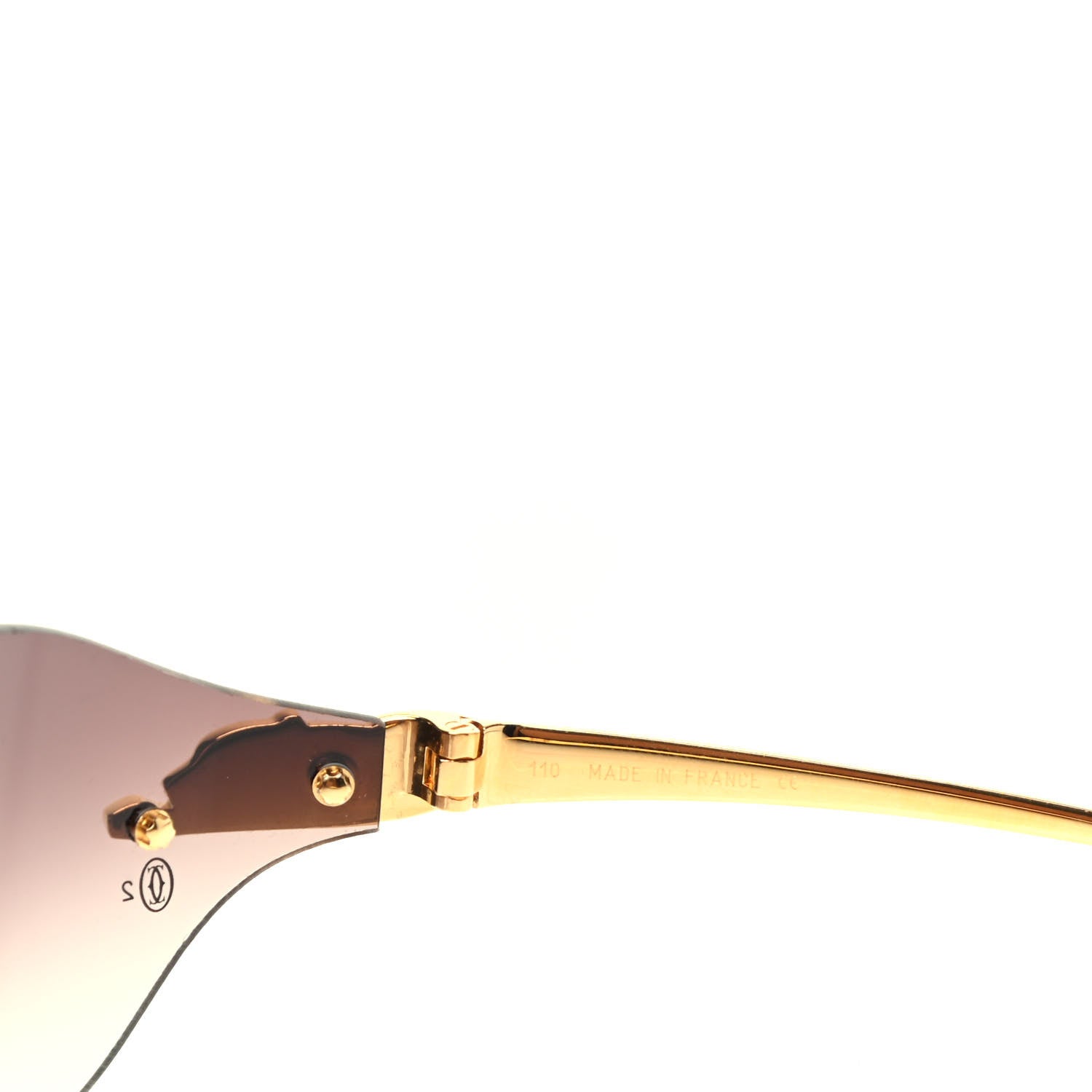 Cartier Panthere De Cartier Aviator Sunglasses Gold 5 of 6