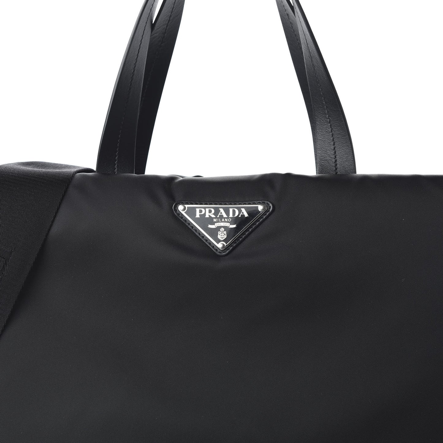 Tessuto Nylon Soft Padded Medium Shopping Tote Black