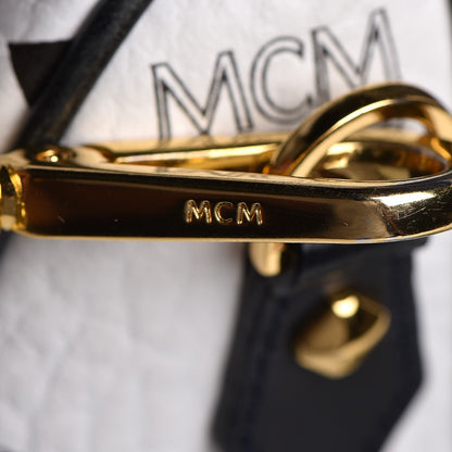 MCM Visetos Heritage Boston Satchel White 13 of 18